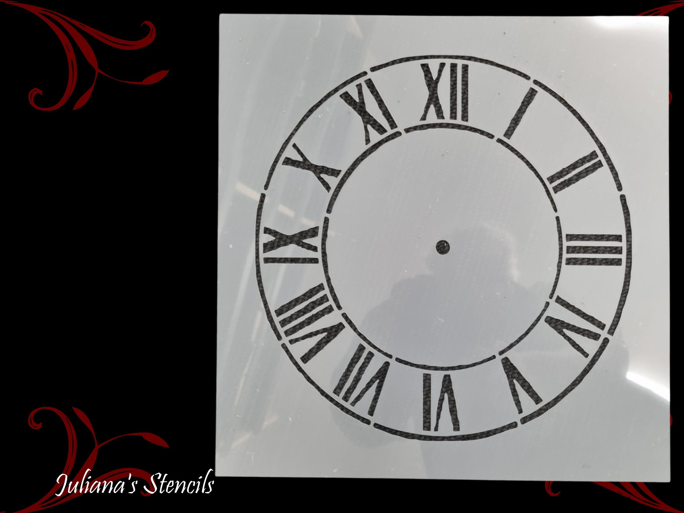 IndigoBlu Stencil Small Clock Face | 6 x 6 inch