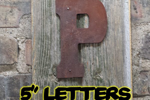 Painted metal letters for wall decor- Rustic home decor for