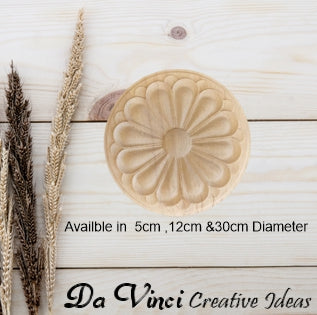 Daisy Carved Wood Medallion (multiple Sizes)