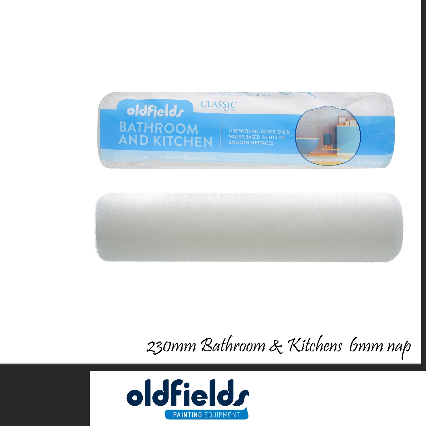 Classic Bathroom & Kitchens roller sleeve -6mm Nap (230mm & 270mm) by Oldfields - Da Vinci Chalk Paint & Rustic home decor